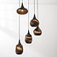 5-lichts design hanglamp van karton - Filtra