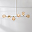 Hanglamp Aster - goud met amber glas