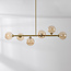 Hanglamp Aster - goud met amber glas