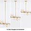 Hanglamp Aster - goud met amber glas