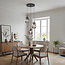 Lampe suspendue design Isara avec verre fumé nervuré, 3 lumières