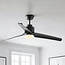 Ventilateur de plafond noir avec télécommande et LED - Akira