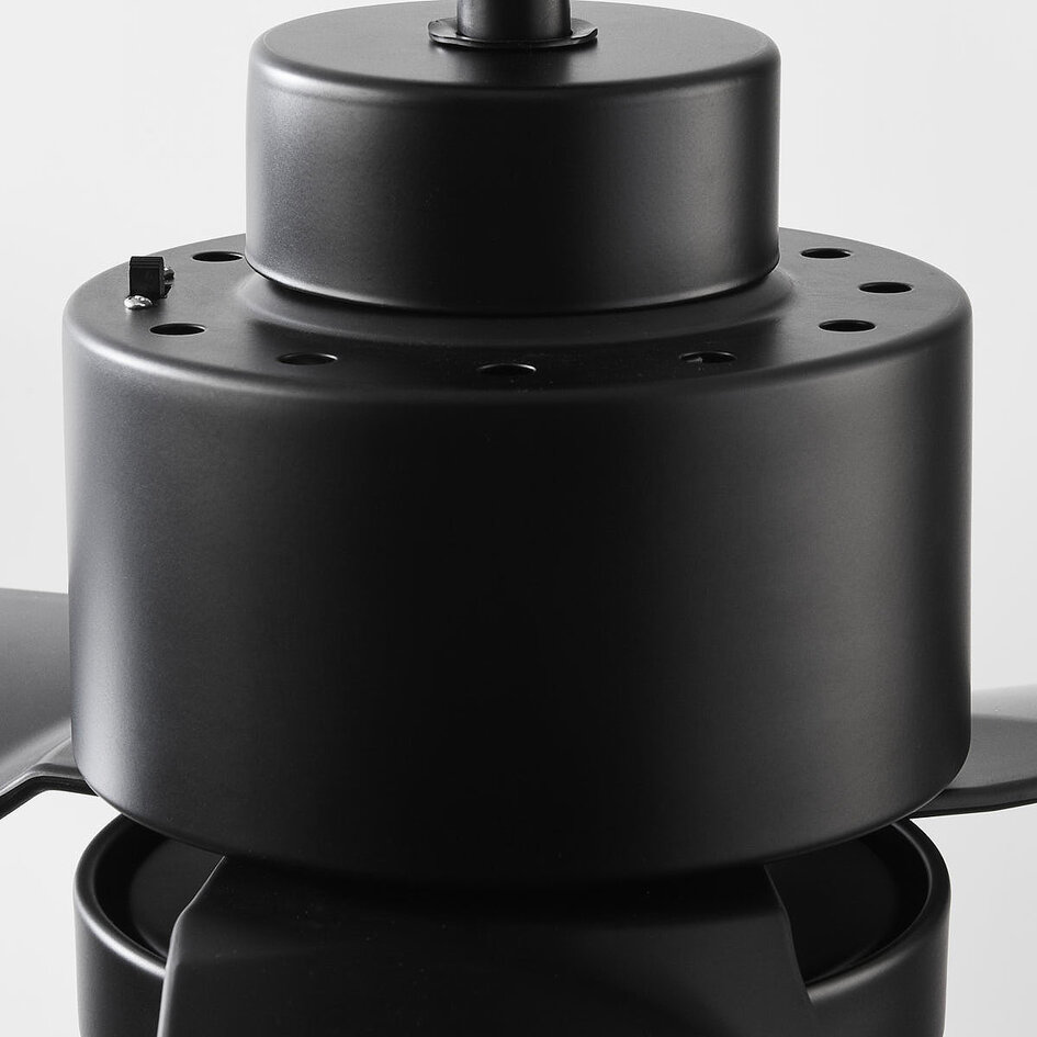 Zwarte plafondventilator met afstandsbediening incl. LED - Akira