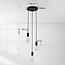 3-lichts snoerpendel Illumine - zwart (excl. E27 lampen)