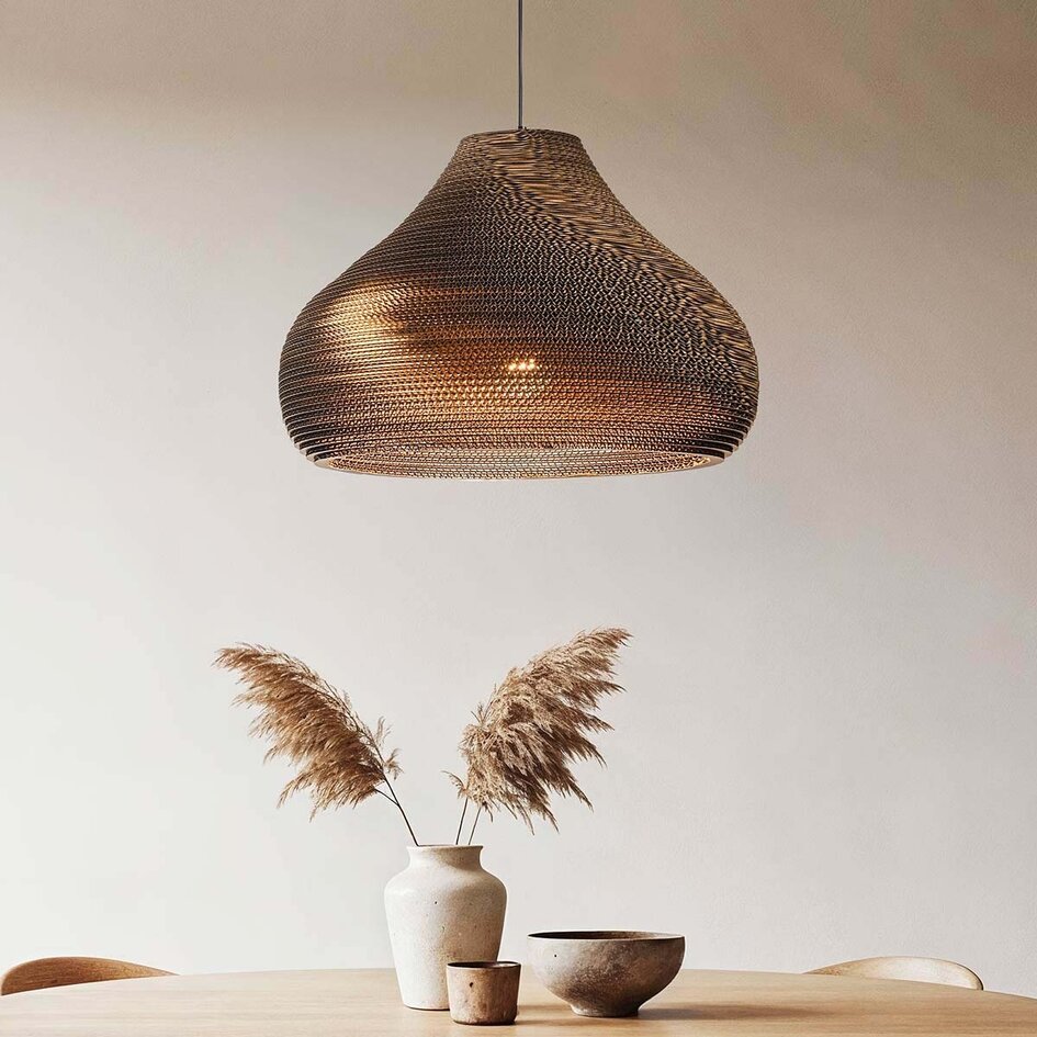Lampe suspendue en carton Ø60 cm - Veela