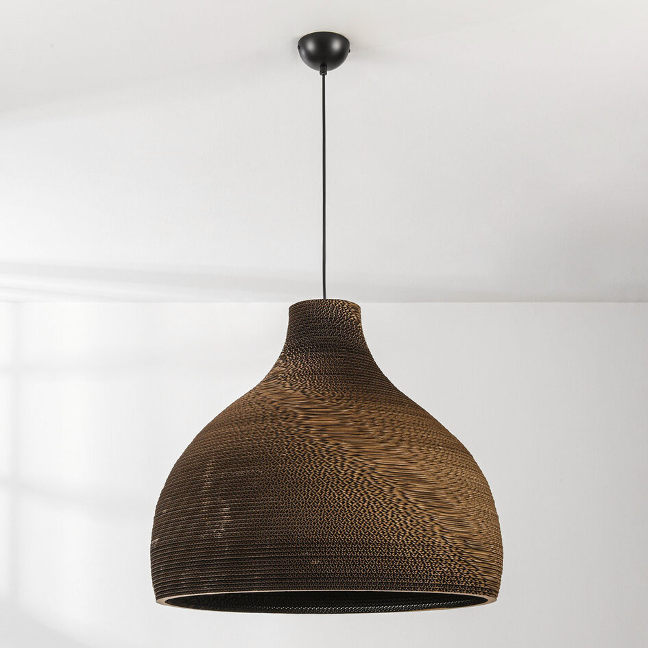 Lampe suspendue en carton Soluna - Ø60 cm