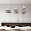 Moderne hanglamp van karton Folia, 3-lichts - wit