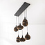 Suspension 6 lumières Sferra - carton recyclé
