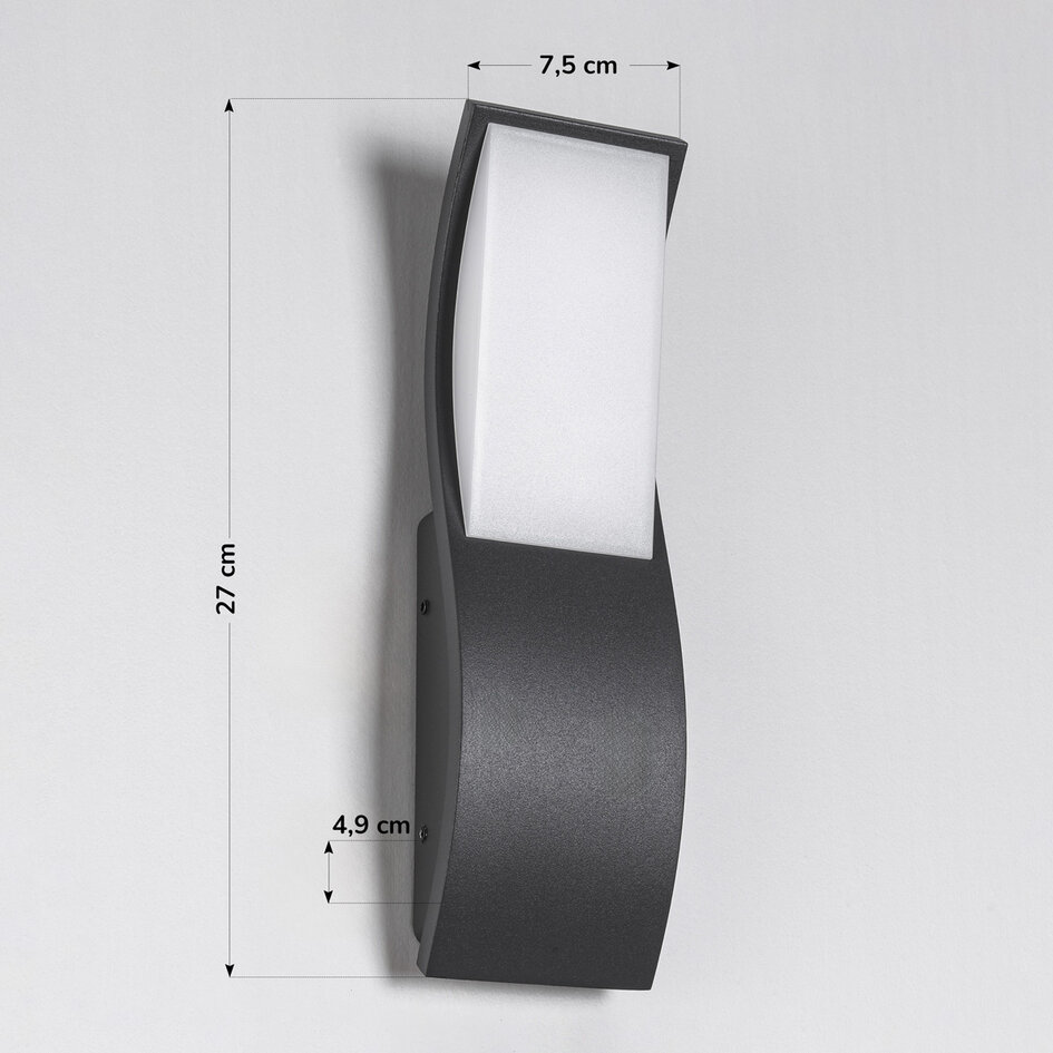 Design wandlamp Mica - antraciet