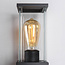 Moderne donker grijze wandlamp met sensor - Mick