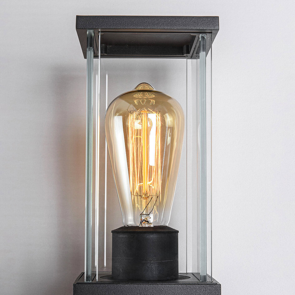 Moderne donker grijze wandlamp met sensor - Mick