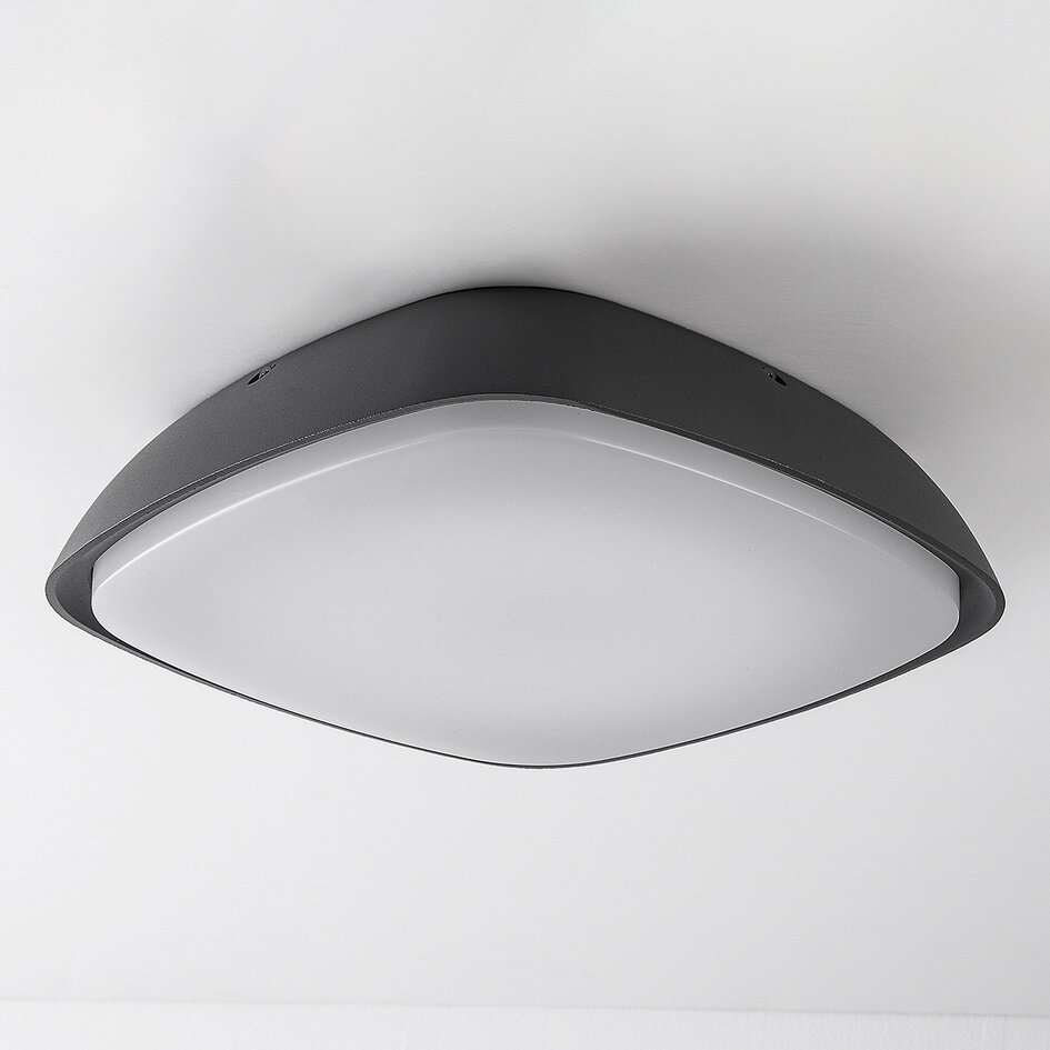 Donkergrijze design plafondlamp voor buiten - Bodi