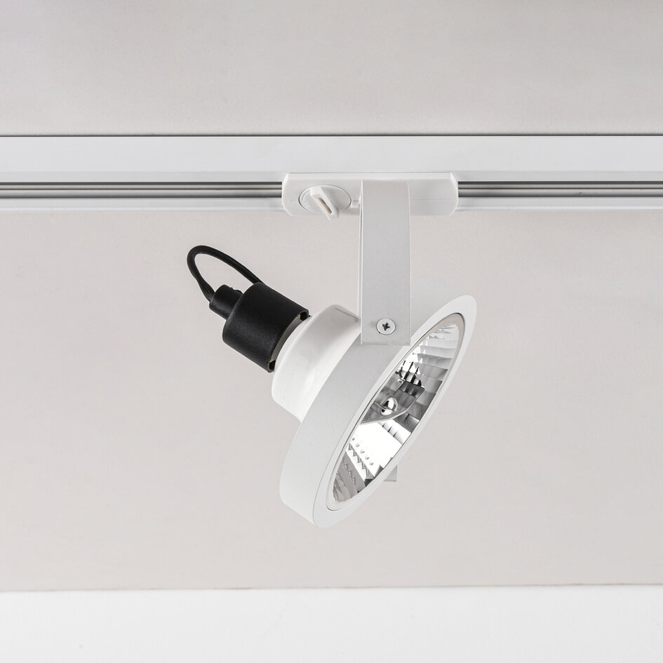 1-fase railsysteem set van 3 meter met Beam spots, wit