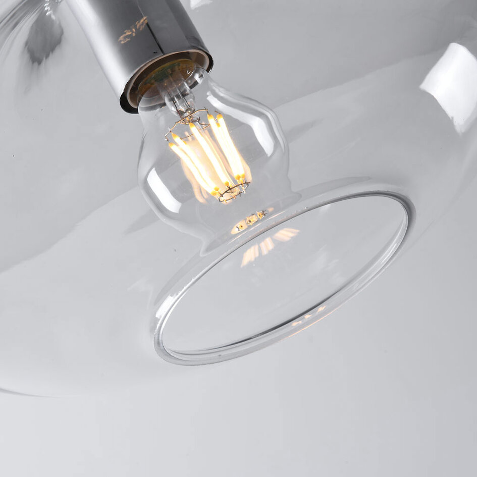 1-lichts hanglamp Trinidad met transparant glas - variant 1