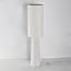 Moderne vloerlamp Lumo in Japandi stijl wit - stof
