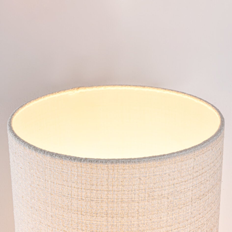 Lampadaire Lumo style Japandi - tissu blanc