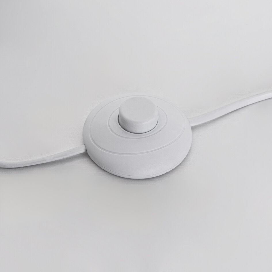 Moderne vloerlamp Lumo in Japandi stijl wit - stof