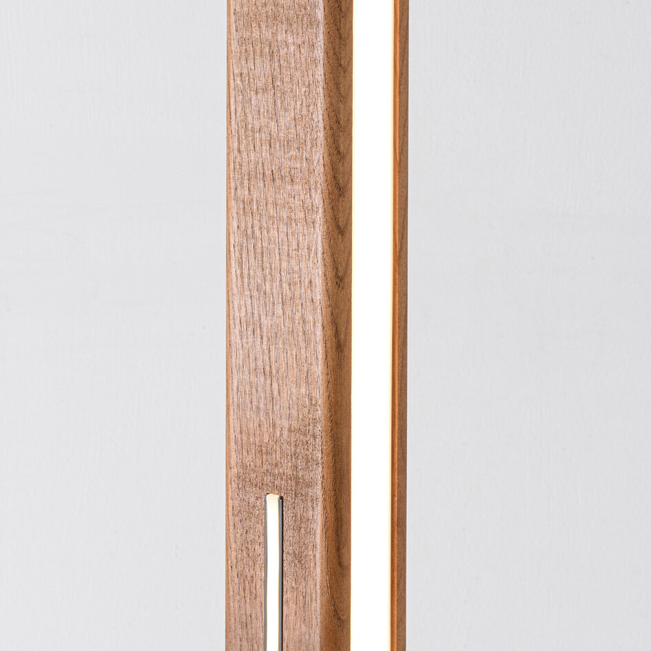 Lampadaire Piata aspect bois avec LED intégrée - intensité variable