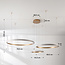 Lampe suspendue design Seluna avec trois anneaux à 3 niveaux de gradation