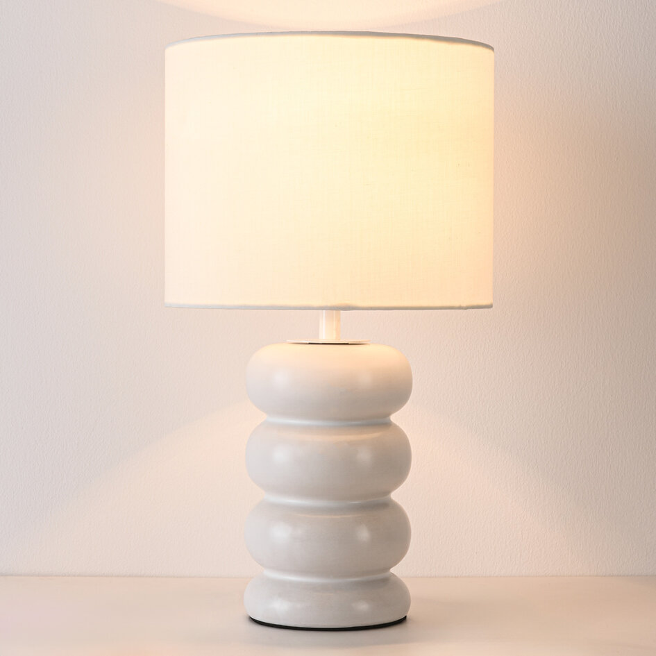 Lampe de table en céramique Sofara - blanc