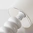 Lampe à poser Sofara en céramique avec abat-jour en tissu - blanche