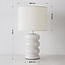 Lampe de table en céramique Sofara - blanc
