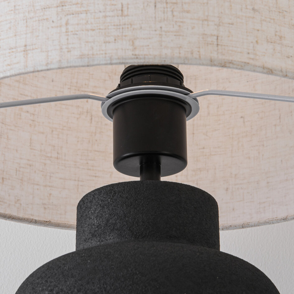 Lampe de table en céramique Sera - noir