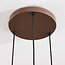 Hanglamp Dijon 3-lichts in bruin met ombre-effect