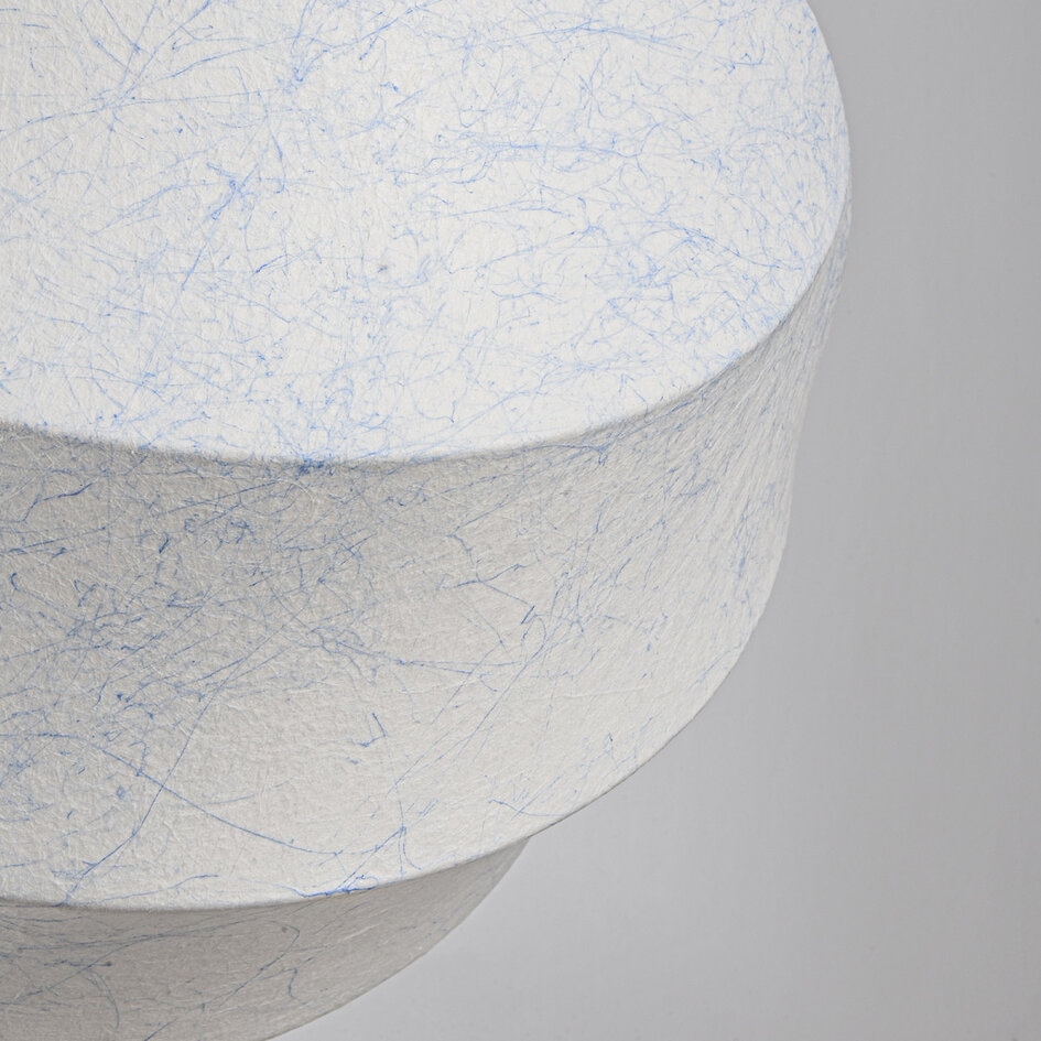 Minimalistische hanglamp Soie in zijde-look