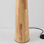 Lampadaire en bois Haku avec abat-jour en tissu - crème