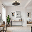 Boho-chic plafondlamp Yuan van bamboe - zwart