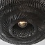 Boho-chic plafondlamp Yuan van bamboe - zwart