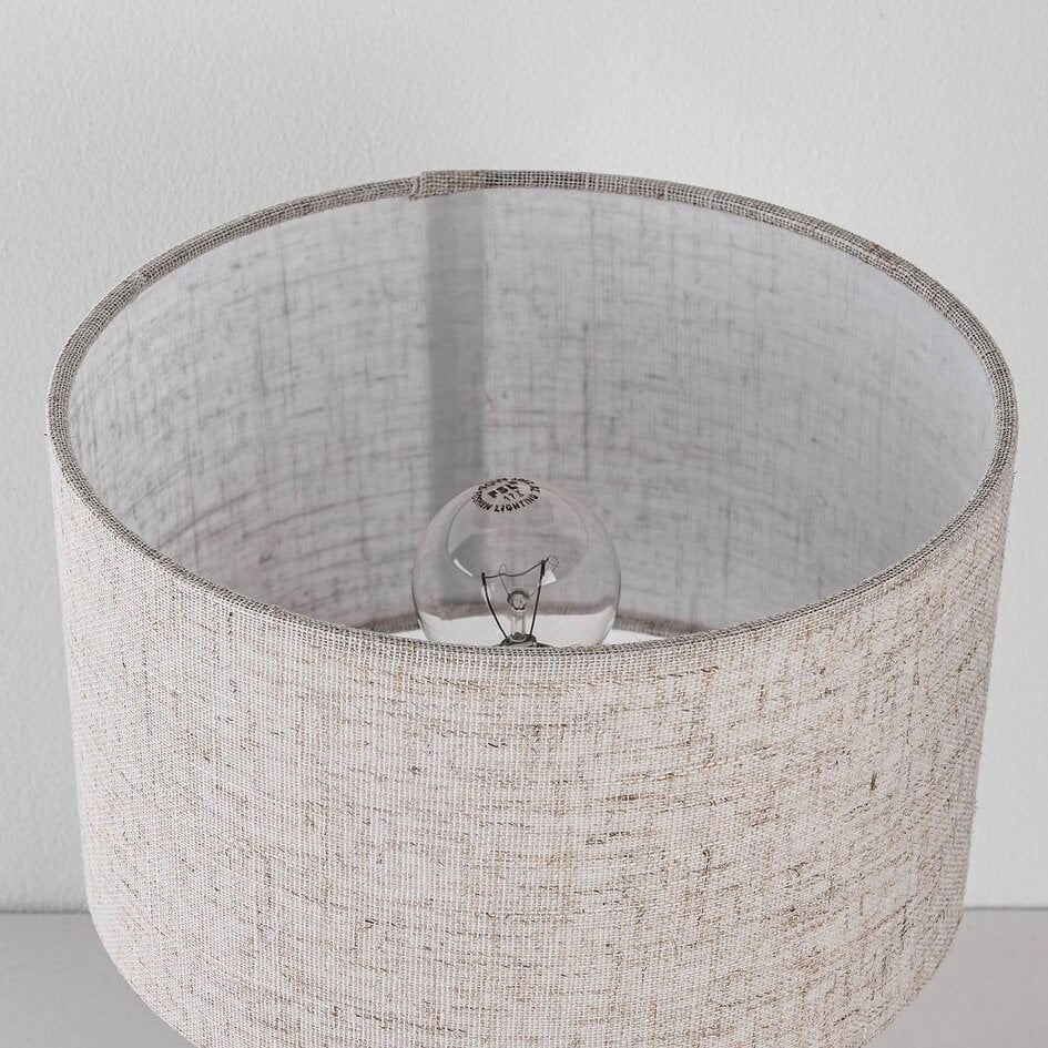 Lampe à poser Teburu avec abat-jour en lin