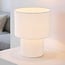 Lampe à poser Tavolo avec abat-jour en velours - beige