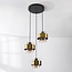 Design hanglamp Fynna 3-lichts amber glas
