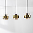 Eigentijdse hanglamp Faey 3-lichts en amber glas