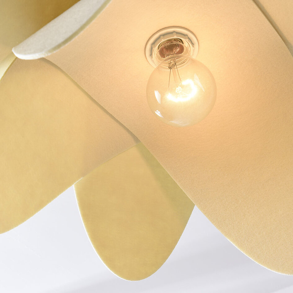 Hanglamp Tsuki van vilt in gebroken wit