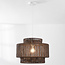 Lampe suspendue Japandi Sumi en brun foncé