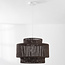 Lampe suspendue Japandi Sumi en brun foncé