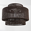 Lampe suspendue Japandi Sumi en brun foncé