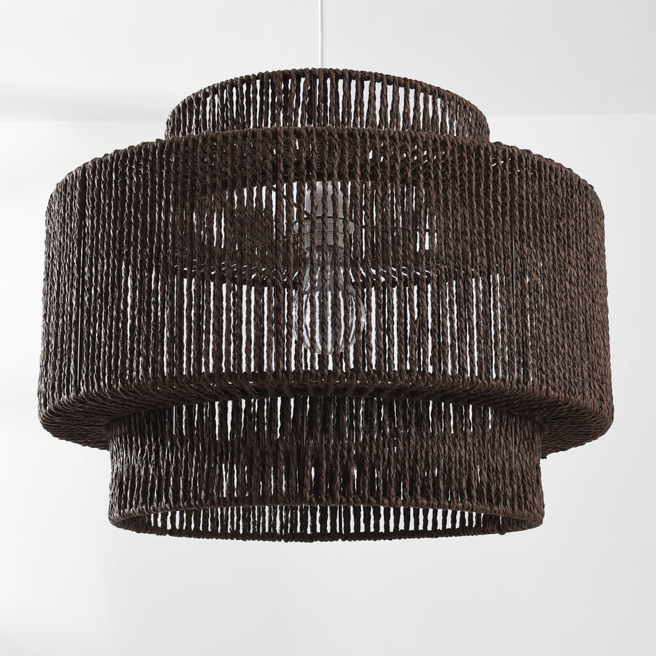 Japandi hanglamp Sumi in donkerbruin