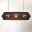 3-lichts hanglamp Caryo van karton - zwart en naturel