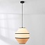 Lampe suspendue Japandi Seil avec abat-jour naturel en textile et corde tressée