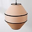 Lampe suspendue Japandi Seil avec abat-jour naturel en textile et corde tressée