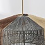 Lampe suspendue Ravon en corde tressée tricolore