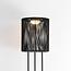 Lampadaire Vinta avec LED solaires à 3 niveaux de gradation et corde tressée en noir