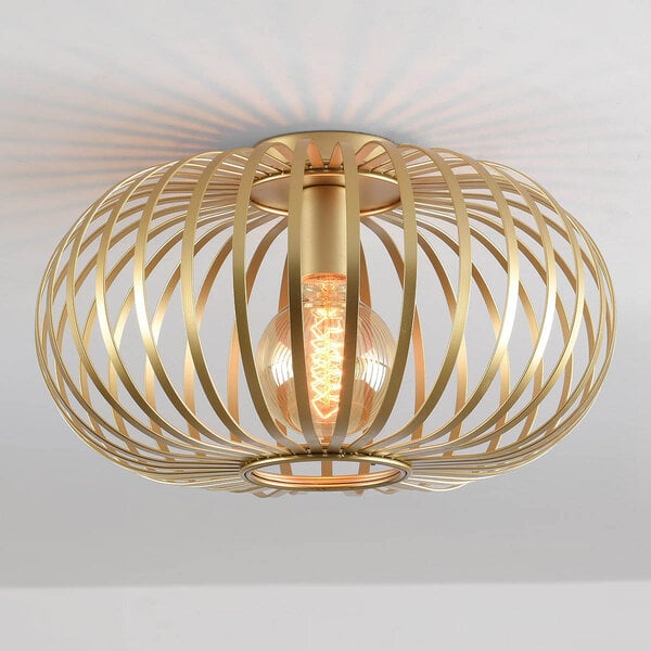 Plafondlamp Fiore - opengewerkte kap, goud