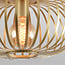 Plafondlamp Fiore - opengewerkte kap, goud