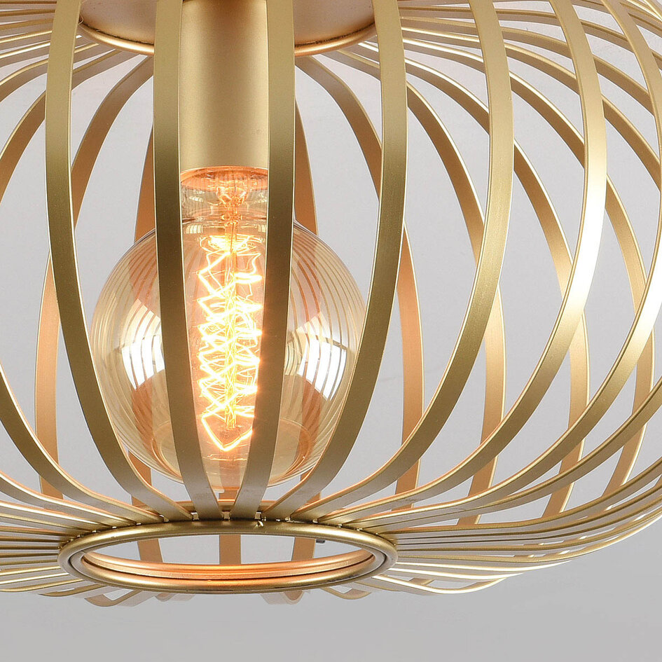 Plafondlamp Fiore - opengewerkte kap, goud
