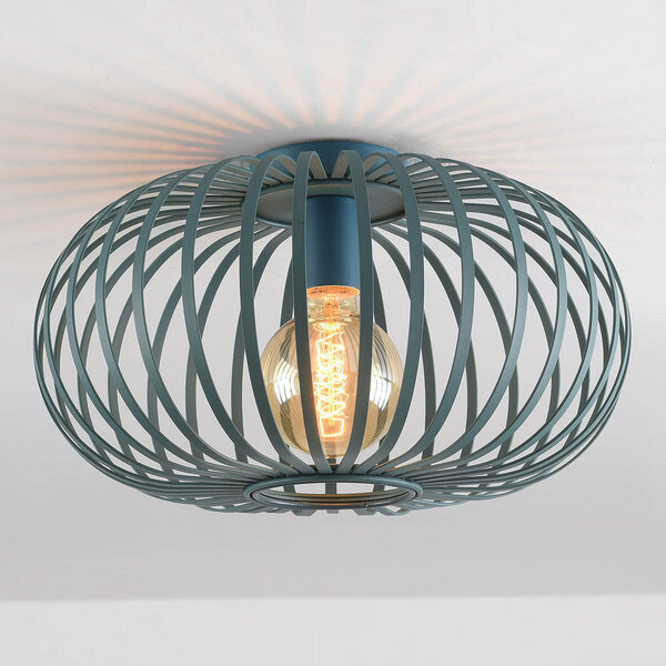 1-lichts plafondlamp Fiore - zeeblauw